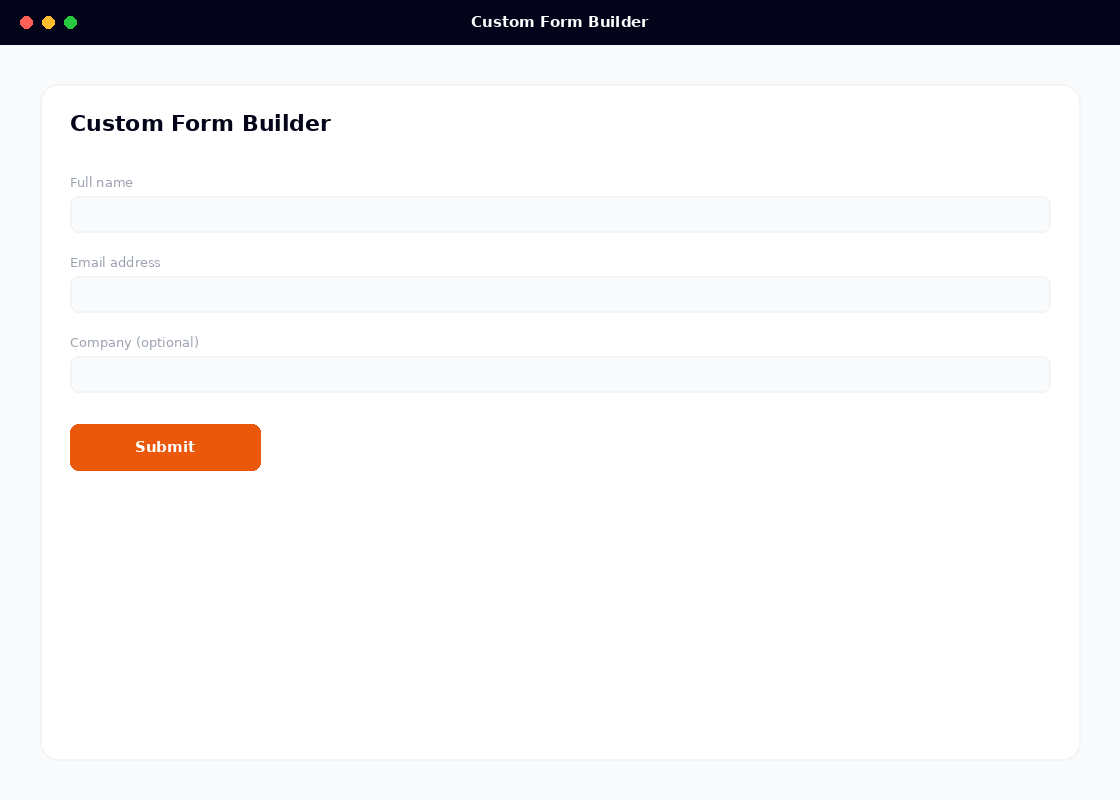 Custom Form Builder